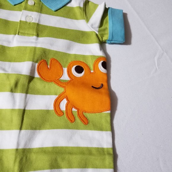 Gymboree Cuddly Crab NWT 0-3 Month Romper. - Picture 2 of 3